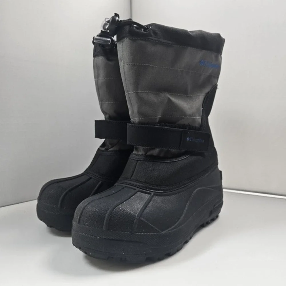 Columbia Boys Kids Toddler Powderbug Plus II Snow Boot Black Blue Size 2